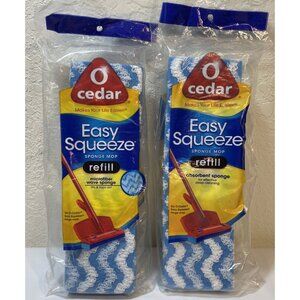 NEW Sealed O Cedar EASY SQUEEZE Mop REFILL Microfiber Wave Sponge Discontinued